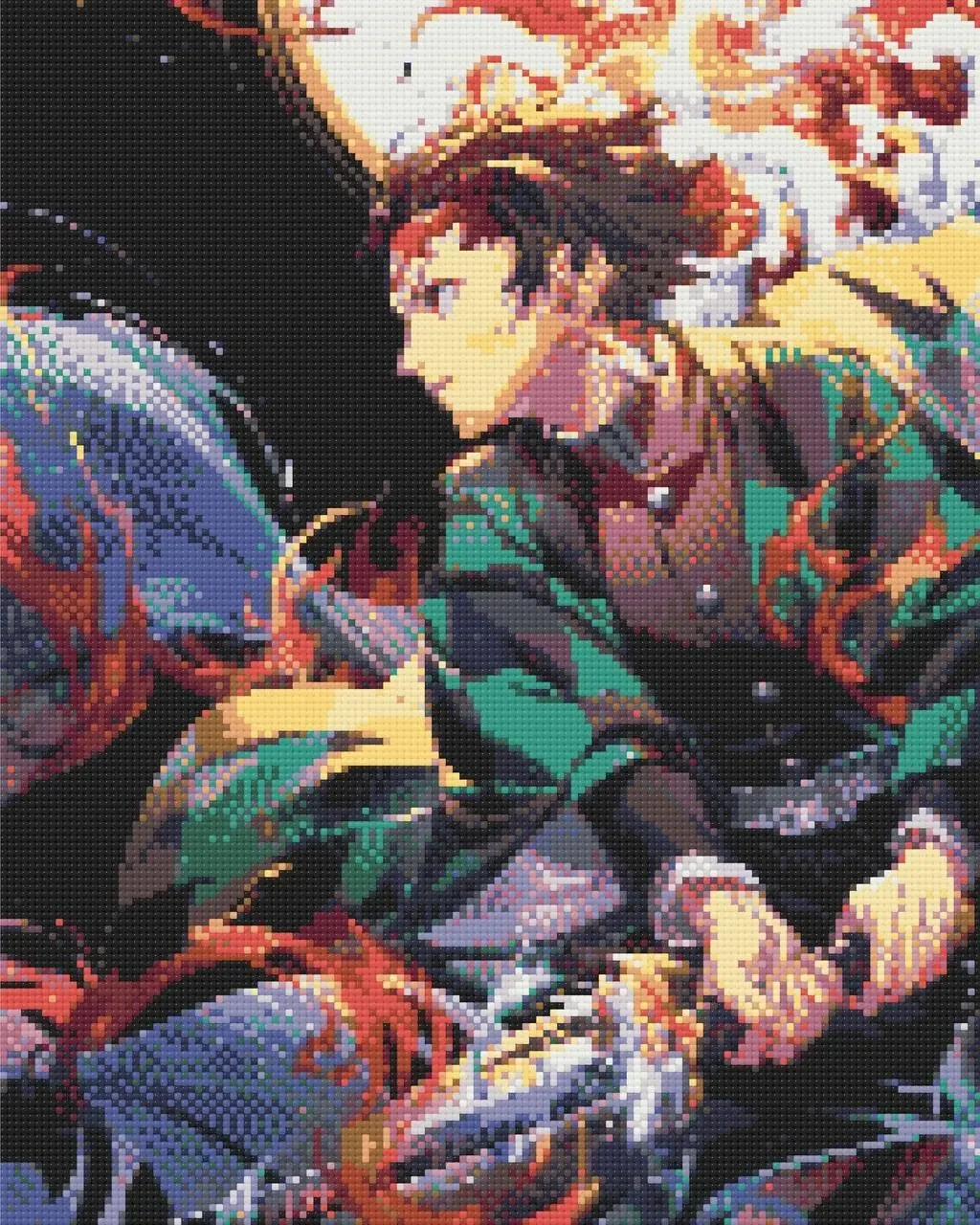 Алмазна мозаїка на підрамнику, Origami, Аніме "Клинок, що розсікає демонів. Тандзио Камадо 40*50 см OD30770, фото 1