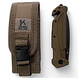 Туристичний складний ніж 90 мм K25 Albainox койот в чохлі (18487), фото 8