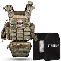 Бронежилет 6 класу «Ghost Gen4 V2» з балістичним захистом 1 класу, системою швидкого скидання + 9 підсумків