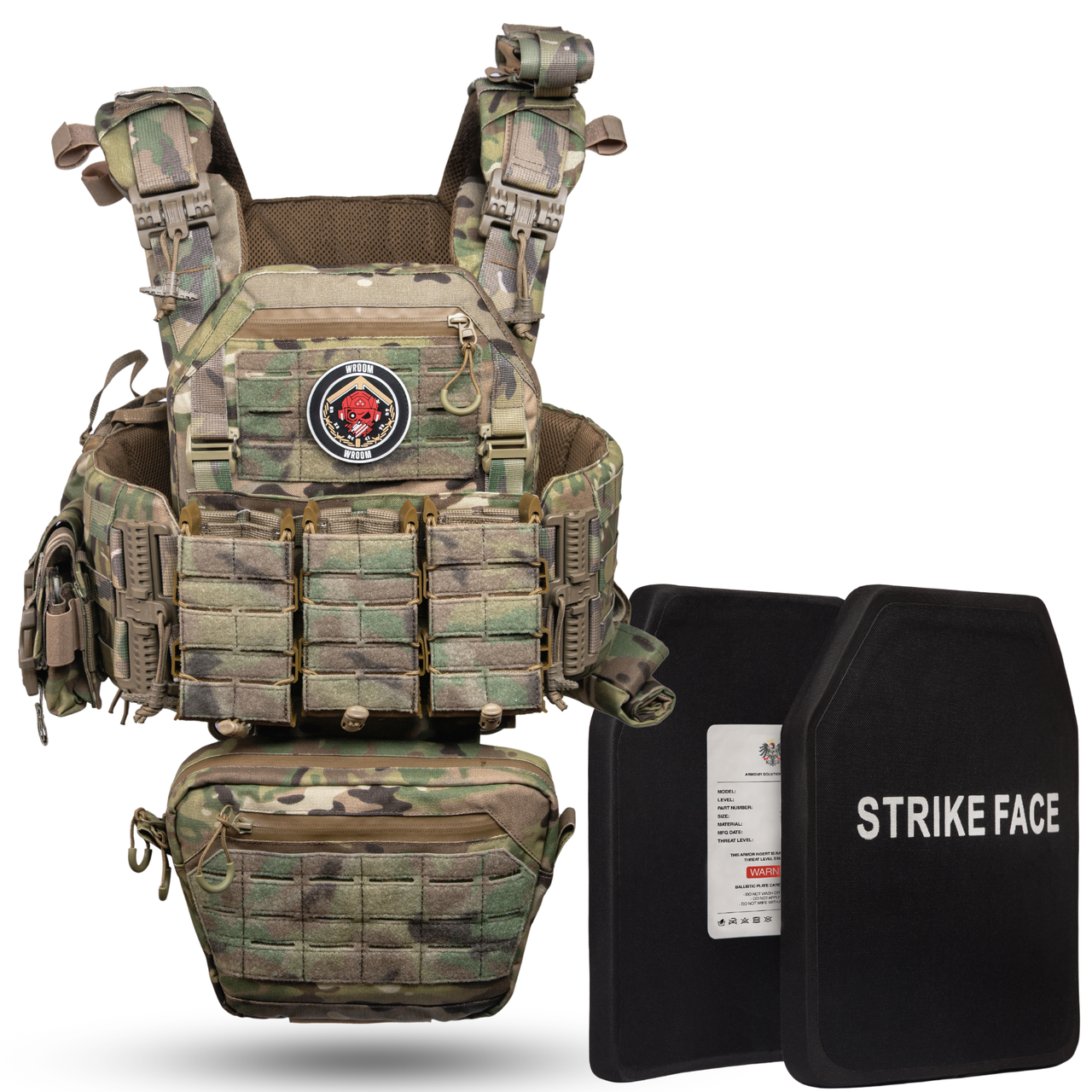 Бронежилет 6 класу «Ghost Gen4 V2» з балістичним захистом 1 класу, системою швидкого скидання + 9 підсумків - фото 1 - id-p2025502109