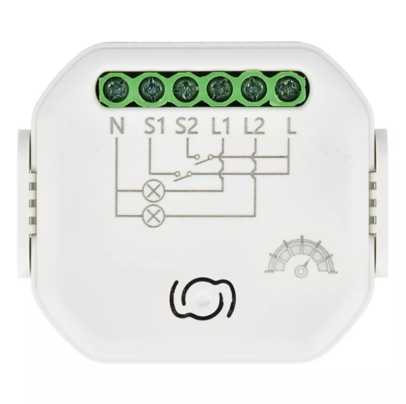 Умное реле освещения 1DAL | Двухканальный WiFi + BLE диммер smart (SWD201N)