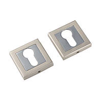 Накладки циліндрові квадратні Sofia 15-31 SN/CR (сатин/хром)