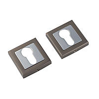 Накладки циліндрові квадратні Sofia 15-31 MBN/CP (графіт/хром)