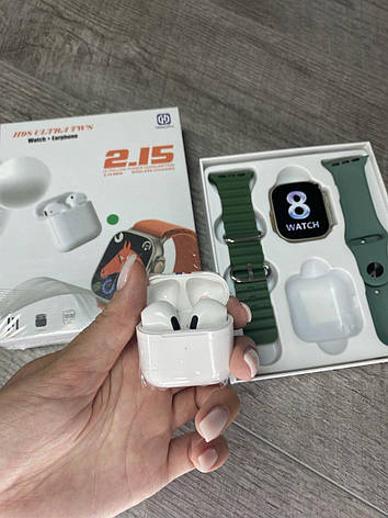 Smart Watch H98 Ultra з TWS навушниками та двома ремінцями, набір 2в1, фото 1