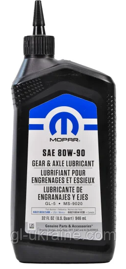 Трансмісійна олива Mopar Gear & Axle 80W-90, 946мл (68218041AB)