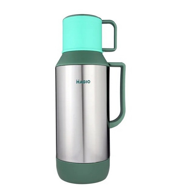 Термос зі скляною колбою 1.8л MAGIO MG-1052G Green (SHiz15403), фото 1