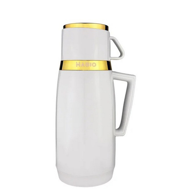 Термос зі скляною колбою 1л MAGIO MG-1050W White (SHiz15400), фото 1