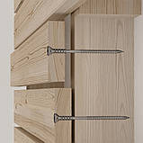 6х70 прижим 35мм TX30 Шуруп для вирівнювання дерев’яних конструкцій цинк потайна [101HW00101HW6070WT] WKSS Metalvis, фото 3