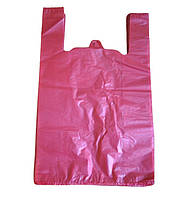 Пакет п/е "Майка" 24*43см жатка рожева