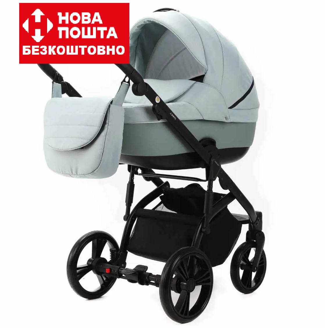 Коляска 2 в 1 Adamex Lanti PS-25 ментол PS2500001