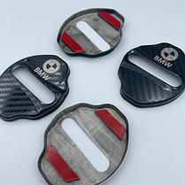 Накладка на дверний замок з емблемою BMW (БМВ) Комплект 4 шт Карбон, фото 4