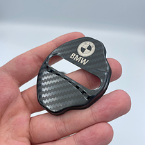 Накладка на дверний замок з емблемою BMW (БМВ) Комплект 4 шт Карбон, фото 5