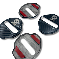 Накладка на дверний замок з емблемою BMW (БМВ) Комплект 4 шт Карбон, фото 2