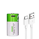 Батарейка C (R14) акумуляторна з роз'ємом USB Type-C від Smartoools на 1.5V/5000mWh, фото 4