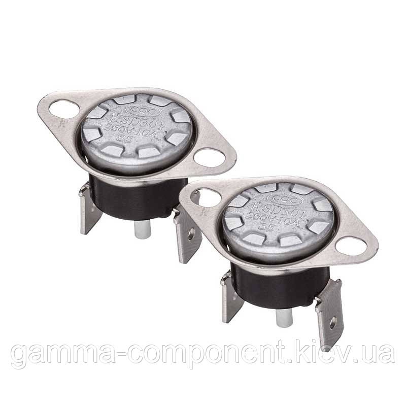 Термостат KSD301-60, 250V, 10A, (60°C) з кнопкою, фото 1