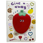 Блокнот Сквіш-Полуниця, шкірзам, А5, 80 листків