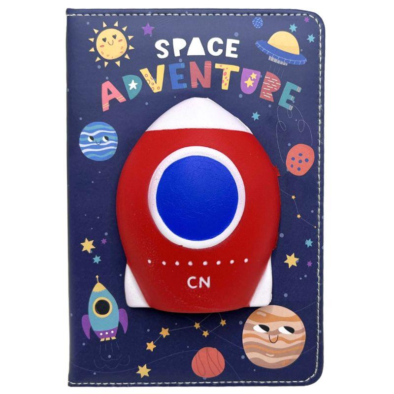 Блокнот Сквіш-Ракета, шкірзам, А5, 80 листків