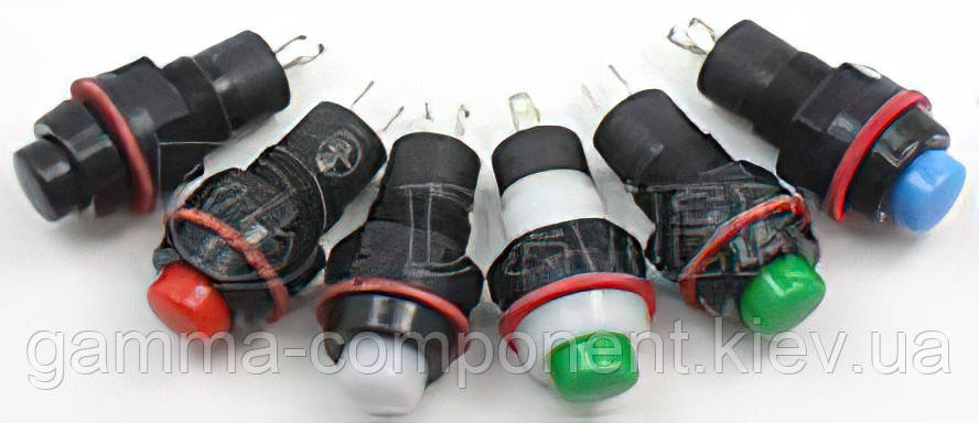 Кнопка натискання DS-211 (ВИКЛ-ВКЛ) червона