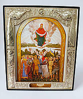 Ікона Пр. Богородиця – захисниця українських воїнів 18х15см