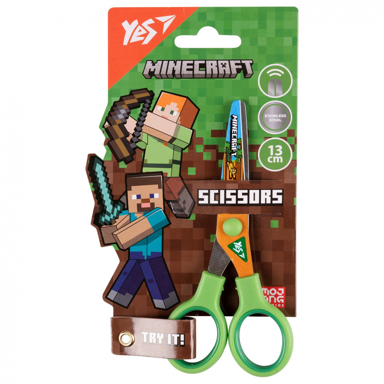 Ножиці YES Minecraft з принтом на лезі, 13 см