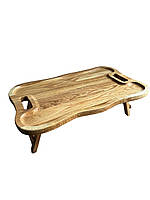 Дубова велика менажниця з ручками 50х36х17см