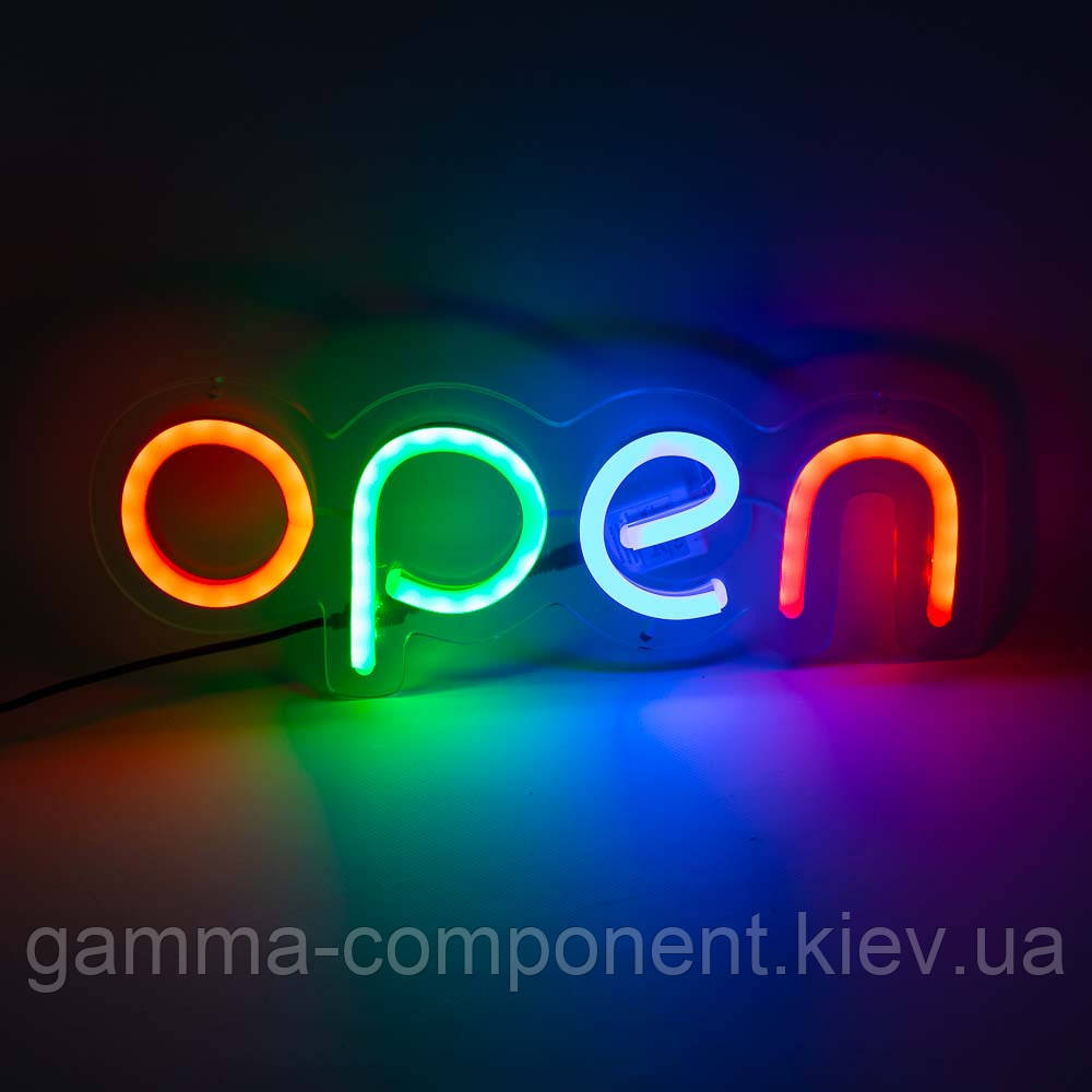 Неонова вивіска "OPEN" RGB кожна літера (з контролером)