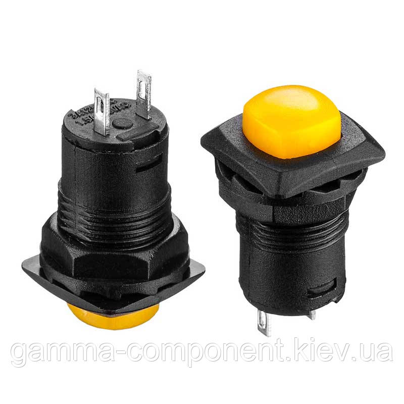 Натискна Кнопка DS-225, OFF-(ON), 1,5 А, жовта