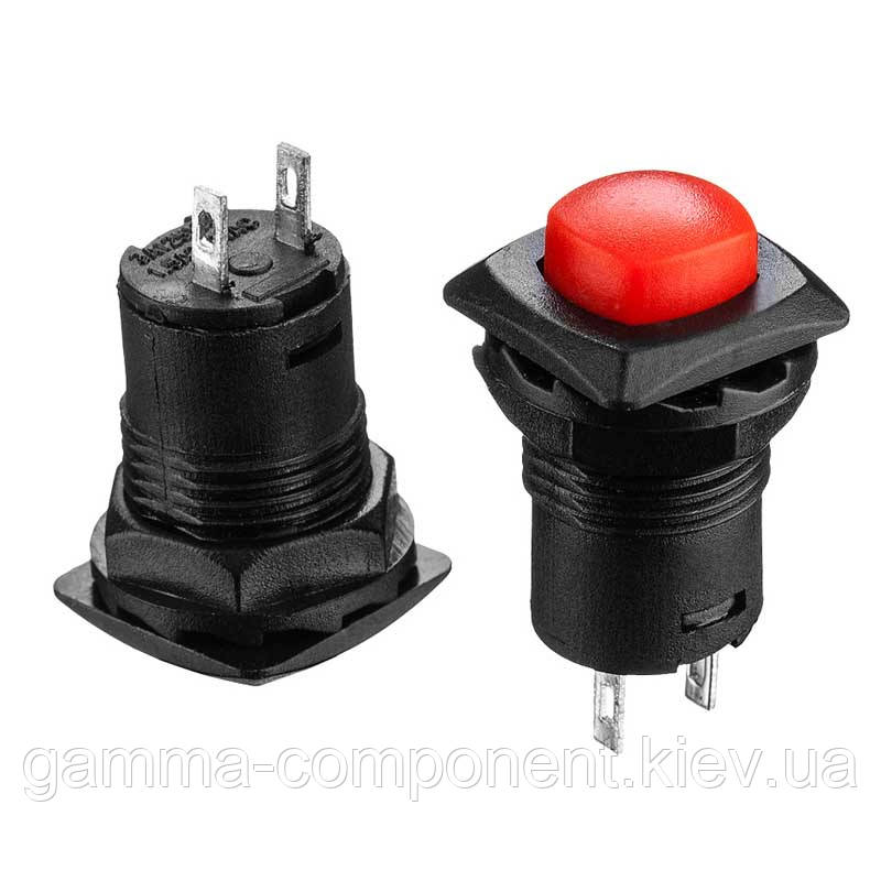 Натискна Кнопка DS-225, OFF-(ON), 1,5 А, червона