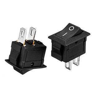 Перемикач KCD1-101, ON-OFF, 6А (2pin), чорний