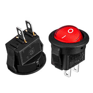 Перемикач KCD1-101-8, ON-OFF, (2pin) червоний