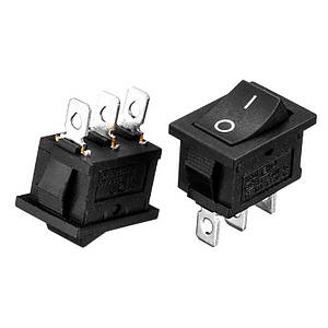 Перемикач KCD1-102-1, ON-ON, (3pin) чорний