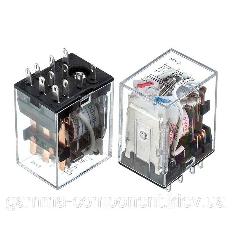 Реле HH53P, 7А, 12VDC/ контакти-3С