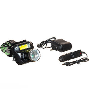 Ліхтарик налобний на акумуляторі з USB BL — 6919A, micro USB