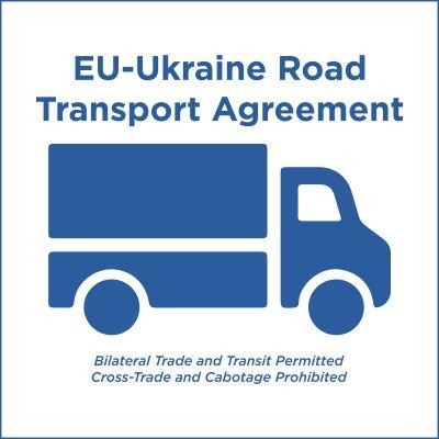 Наклейка EU-Ukraine Road Transport Agreement (5x5см)., фото 1