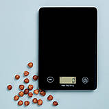 Кухонні сенсорні ваги MX-402 з дисплеєм до 5 кг настільні скляні з плоскою платформою для кухні, фото 3