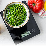 Кухонні сенсорні ваги MX-402 з дисплеєм до 5 кг настільні скляні з плоскою платформою для кухні, фото 8