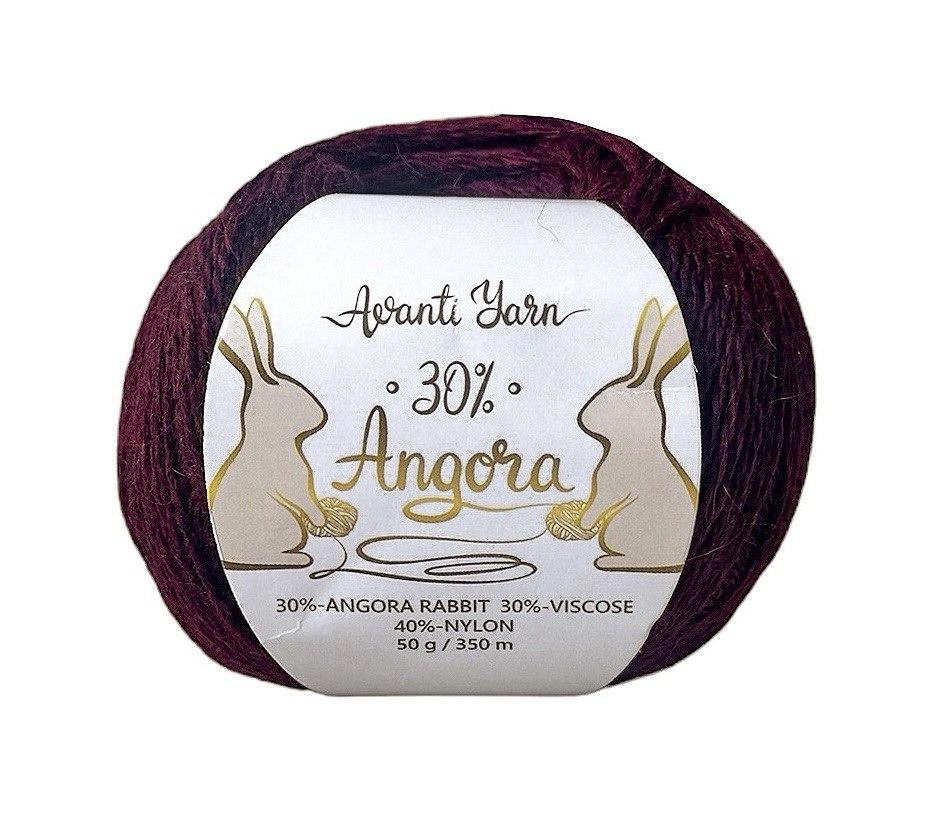 AvantiYarn ANGORA 30 (Аванті Ярн Ангора 30) № H26 темно-червоний (Пряжа ангора, нитки для в'язання), фото 1