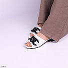 Красиві білі шльопанці з натуральної шкіри, фото 6