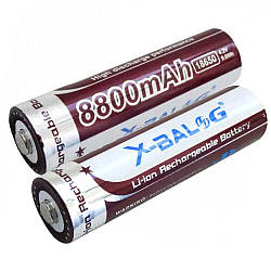 Набір 2шт Акумулятор 18650 X-Balog 8800mAh 4,2V Li-ion / Акумуляторна батарейка