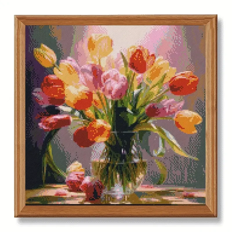 Набір для вишивання хрестиком Прекрасні тюльпани, фото 1