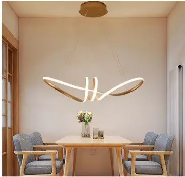Світлодіодна Led-люстра Атмосфера PJ815 75см (Золота)
