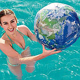 М'яч надувний з LED підсвіткою для басейну, моря, ванни у вигляді Земної кулі Bestway 31045, Ø 61 см, фото 3