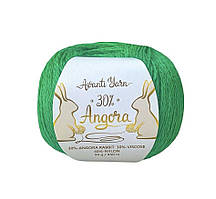AvantiYarn ANGORA 30 (Аванті Ярн Ангора 30) № H92 зелений (Пряжа ангора, нитки для в'язання)