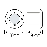 Світильник тротуарний AZUR-3 (079-029-0003-010) мат.хром, фото 2