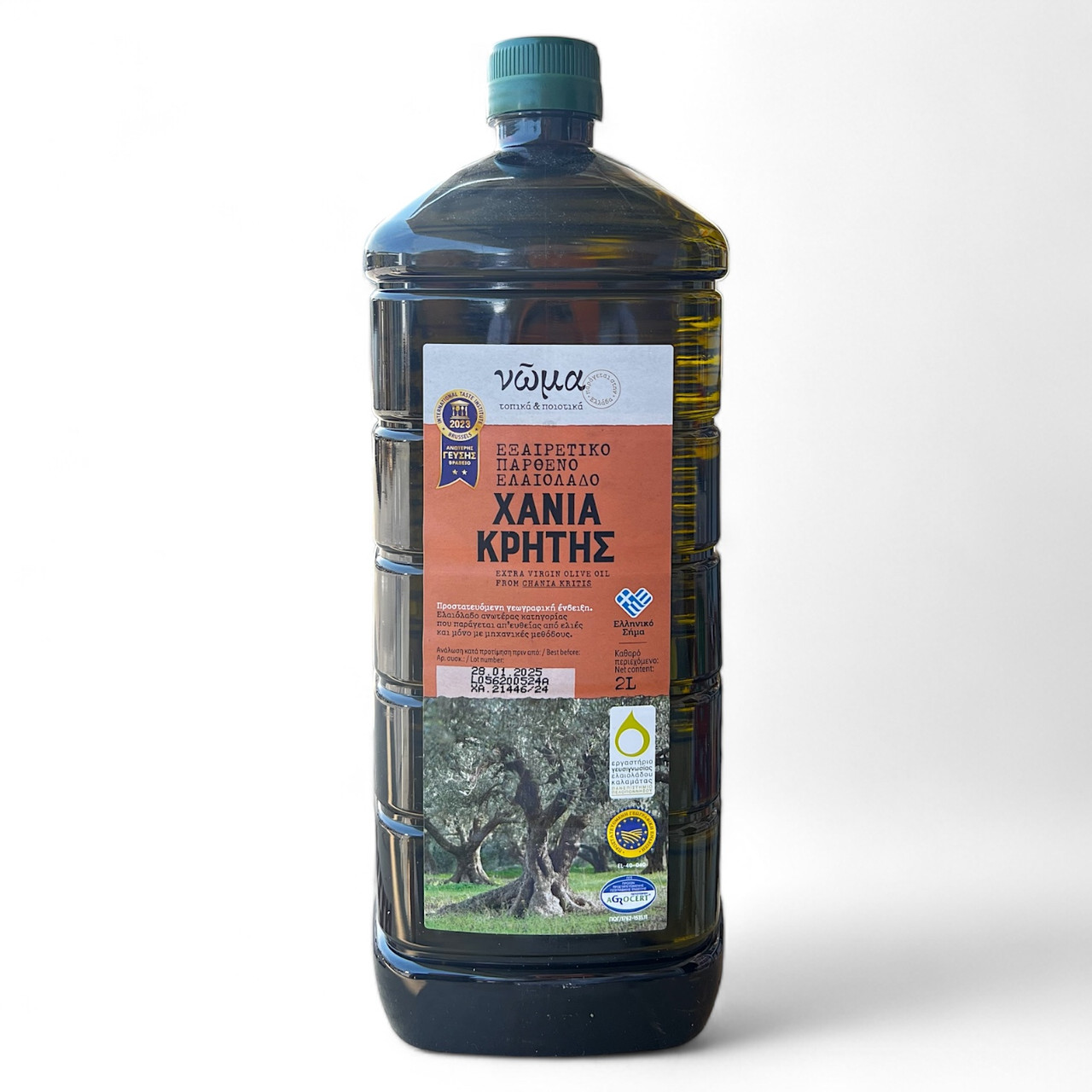 Оливкова олія Νῶμα (Noma) Chania Kritis Olive Oil Extra Virgin, холодний віджим о. Крит, Греція 2 л.