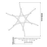 Світлодіодна люстра AMOR 50W 4000K чорний, фото 2