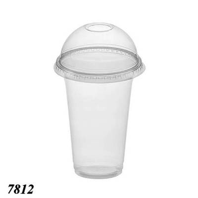 Стакан з купольною кришкою з отвором 320 мл (100шт)
