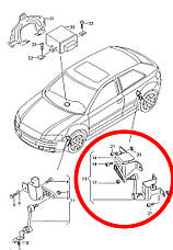 Датчик рівня підвіски Skoda Octavia задній 1K0941273N в зборі, фото 5
