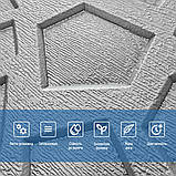 Самоклеюча декоративна настінно-стельова 3D панель срібна 700х700х8мм (118) SW-00000236, фото 4