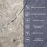 Самоклеюча вінілова плитка сріблястий мармур, ціна за 1 шт. (СВП-103) Глянець SW-00000290, фото 4